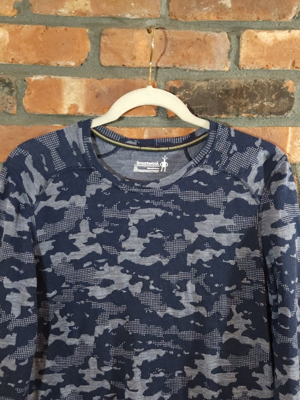 Smartwool Classic Thermal Merino Wool Camo Base Layer Crew Outdoor Women's XL - Picture 3 of 7